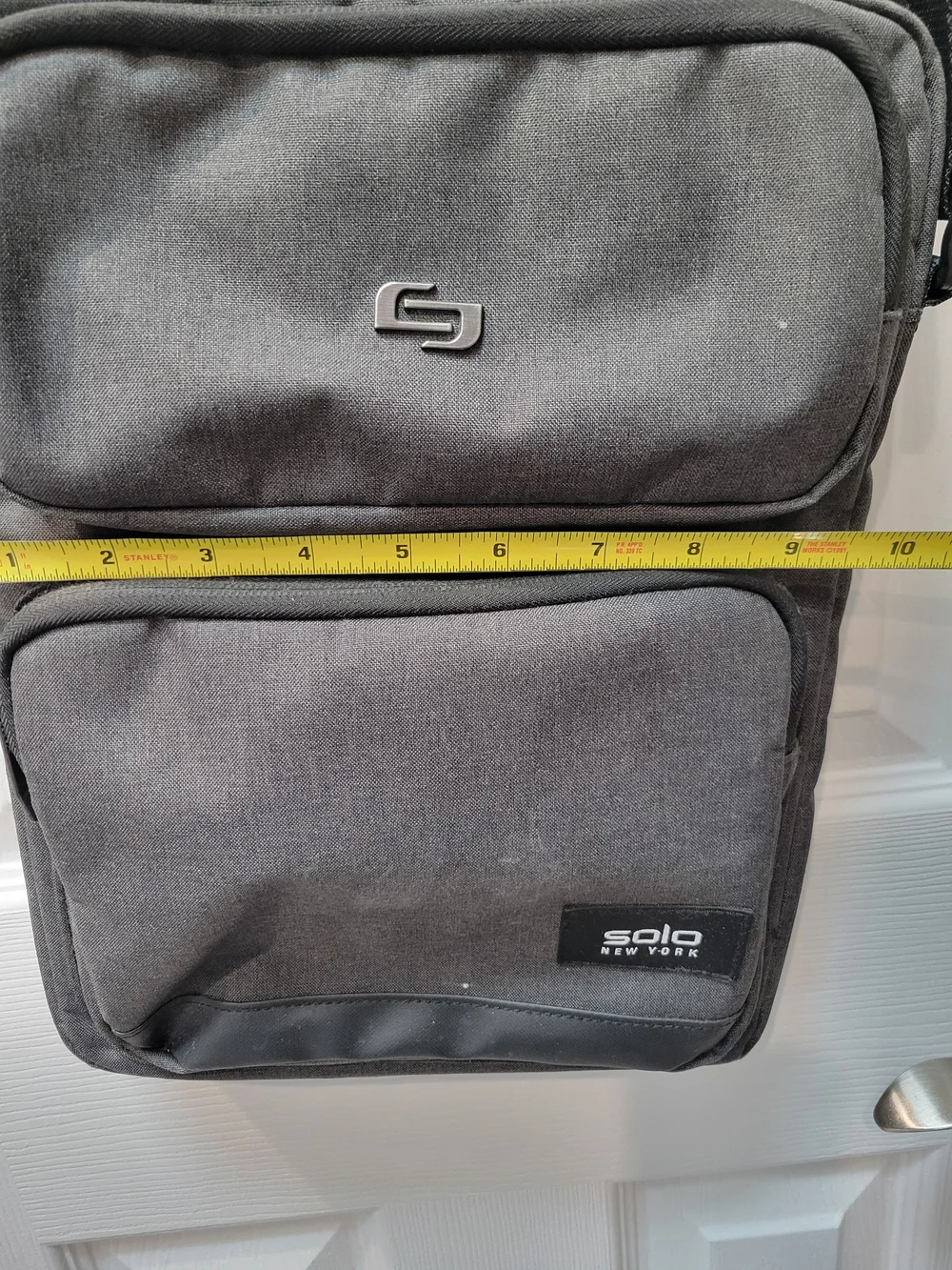 solo Gray Men's Small Laptop Crossbody Shoulder Bag